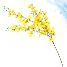 Decorative Flowers 1PC Simulated Dancing Lady Orchid Decor Artificial Flower Branches Fake Adornment Creative Household