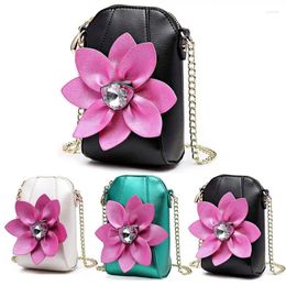 Shoulder Bags 2024 Bag Summer Phone Fashion Flower Decor Mini Crossbody Purse For Women Girls Travel