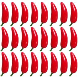 Decorative Flowers 100 Pcs Artificial Pepper Ornament Fake Vegetable Fruit Red Chilli Adornments False Foam Pography Props