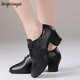 Boots Latin Dance Shoes Women Salsa Jazz Shoes 5.5cm heels Ballroom Dancing Shoe Soft Sole Ladies Dance Sneakers Women's Shoes