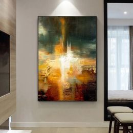 Calligraphy Pure handpainted Oil Painting Decorative Painting Abstract Colour American Sharply Entrance Mural Paintings Nordic Style handta