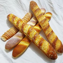 Decorative Flowers Soft Bread Simulation Kitchen Props Sample Display Fake Combination Baguette Long Cake Store House Decor