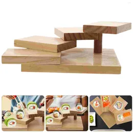 Dinnerware Sets Wooden Sushi Tray Plate Container Practical Board For Decoration