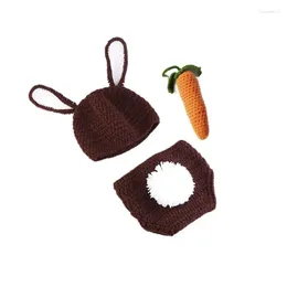 Clothing Sets Born Hat Pants Carrot For DOLL Baby Girls Boys Knit Crochet Costume Po Pography Prop Outfits