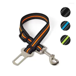 Dog Collars Nylon Reflective Wire Car Traction Rope Small And Medium-sized Dogs Adjustable Safety Buckle Pet
