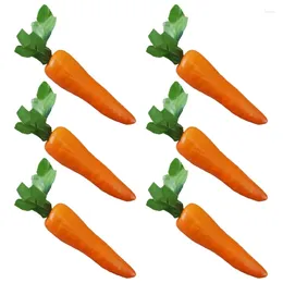 Decorative Flowers 6PCS Artificial Carrots For Kitchen Display Dollhouse Simulations Crafts Drop