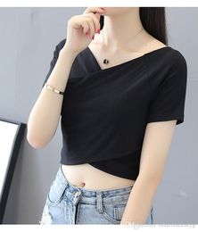 High Street Women White Black Crop Tops Striped Blouse Lace Deep V Neck Long Lantern Sleeve Shirts Eleghant Lady Waist off shoulder Tops 008