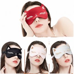 imitated Silk Sleep Eye Mask Night Mask Eyes Cover Smooth For Women Men Fox Travel Relax Eyepatches Night Breathable Blindfold 22nF#