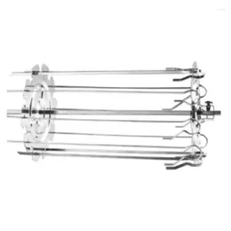 Tools 304 Stainless Steel Rotating Grill Skewers BBQ Cage Air Fryer Lamb Electric Oven Accessories