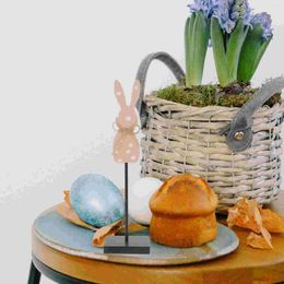Decorative Figurines 3 Pcs Easter Decoration Bed Room Festival Table Centrepiece Spring For Bedroom Home Decorations Tabletop Wooden