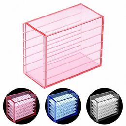 clear Eyel Storage Box Display Rack 5 Layers Acrylic Makeup Organiser False Eyeles Box Makeup Tools I0BD#