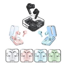 Earphones Celebrat W41 Wireless Earbuds With Transparent Charging Case Earphones In Ear Earplug Headset For Working Sports Gaming