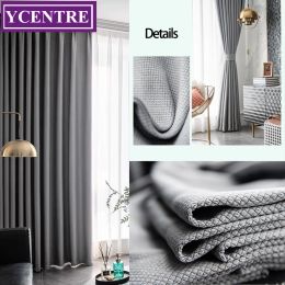 Curtains YCENTRE Modern Rideaux Style Solid Colour Window Treatment Cortina Thermal Insulated Blackout Curtains In The Living Room