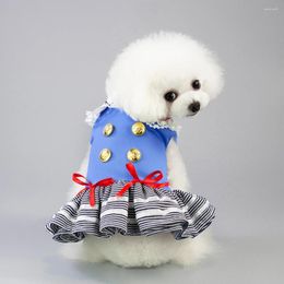 Dog Apparel Spring And Autumn Princess Skir Casual Fashion Pet Cat Dress Cotton Breathable