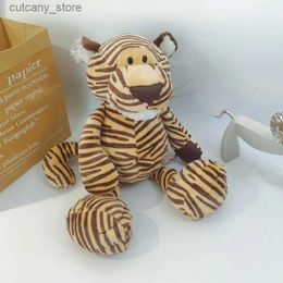 Stuffed Plush Animals 35CM Stuffed Forest Animal Tiger Toys Lovely New Anime Plushie Toy For Children 10 Years Old Gift Kawaii Home Decoration Dolls L240320