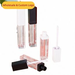 wholesale Lip Gloss Tubes In Bulk Empty 10/30/50 Pieces Custom Logo Lipgloss Tube Black White Cap 7ml Small Busin h5w2#