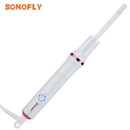 Irons SONOFLY 9mm Automatic Hair Curler 3 Temperature Adjustable Wand Wave Pear Flower Curling Iron Professional Styling Tools SH8608