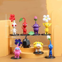 Pikmins Figure Set Toy Figurines Rock Oatchi Plastic Doll Blue Ice Toys Figuras Action Figures Christmas 240322