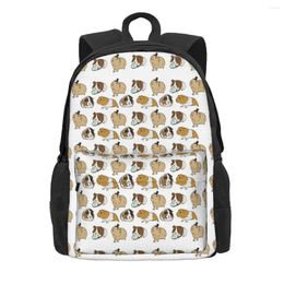 Backpack Guinea Pigs Pattern Backpacks Large Capacity Student School Bag Shoulder Laptop Rucksack Waterproof Travel