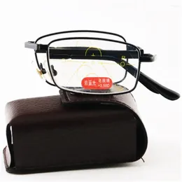 Sunglasses Lentes De Lectura Clara Vida Folding Reading Glasses Portable Foldable Glasse With Case For Men Women 1.5 2 2.5 3 3.5 4