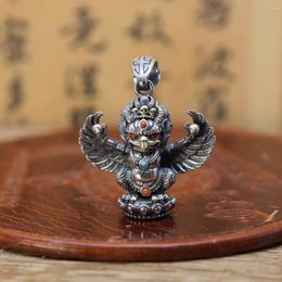 Pendant Necklaces HX Silver Color Golden Winged Dapeng Bird Thunderbolt Accessories National Style Men's And Women's Jewelry