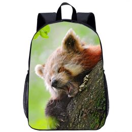 Backpack Cute Red Panda Backpack Children Students Schoolbag Laptop Bag Girls Boys Travel Storage Backpack Teenager Daily Casual Rucksack