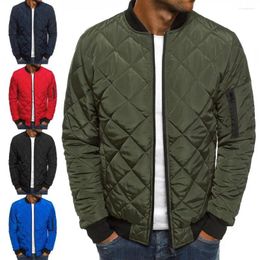 Men's Jackets Stylish Casual Jacket Classic Comfy Stand Collar Solid Colour Coat Men Zipper