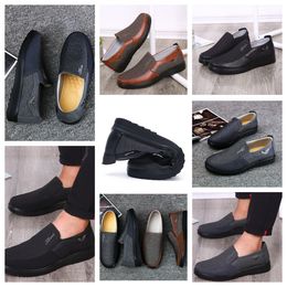 GAI comfortables Men Shoe Black Shoes Round Toes party Outdoors banquets suits Men Business heel designers Shoe EUR 38-50 softs