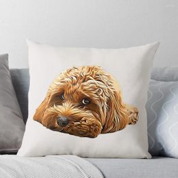 Pillow Cavapoo Cavoodle Cockerpoo Puppy Designer Dog Poodle Mix Throw Room Decorating Items Rectangular Cover