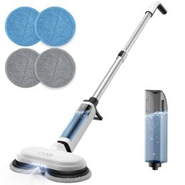 Idoo Cordless Mop, Dual-motor Spin with Detachable Water Tank & LED Headlight, Electric Mop for Tile, Hardwood, Laminate, Vinyl Floor Cleaner Hine, 46db