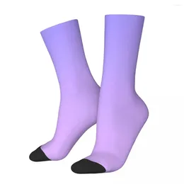 Men's Socks Hip Hop Vintage Pastel Pink Purple Crazy Unisex Gradient Colourful Harajuku Pattern Printed Crew Sock Boys Gift