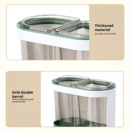 Kitchen Storage Chopstick Holder Transparent Wall Mounted Utensil With Two Compartments For Cutlery Chopsticks Space-saving