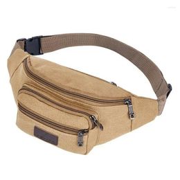 Outdoor Bags Chest Bag Canvas Waist Women Men's Belt Fashion Bum Travel Purse For Phone Pouch Pocket Hip Pack Male