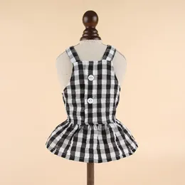 Dog Apparel Excellent Pet Outfit Polyester Clothes Friendly To Skin Cat Plaid Suspenders Dress Pography Prop Ruffle Hem