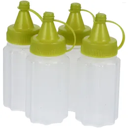 Dinnerware Sets 4 Pcs Squeeze Sauce Bottle Sauces Squeezing Bottles For Container Ketchup Kitchen Accessories Pp Dressing Salad