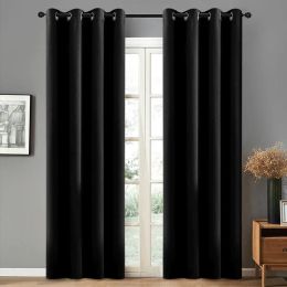 Curtains BILEEHOME Blackout Curtains For Living Room Bedroom Solid Curtains For Kitchen Home Decor Window Curtains Finished Drapes Blinds