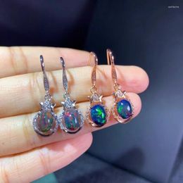 Dangle Earrings Black Opal 925 Silver Ladies Are The Choice For Luxurious And Atmospheric Gifts