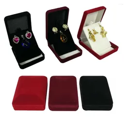 Jewelry Pouches 20Pcs Rectangle Earring Display Box Velvet Necklace Stud Storage Gift Pendant Organizer