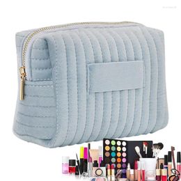 Storage Bags Velvet Makeup Bag Travel Organiser With Zipper Toiletry Pouch For Eyeliner Lipstick Tissues Snack Girls Teen