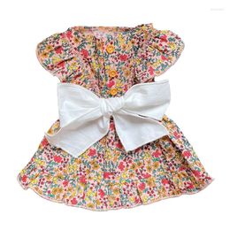 Dog Apparel Summer Cat Dress Skirt Big Bowknot Clothes Puppy Chihuahua Yorkshire Pomeranian Poodle Bichon Schnauzer Clothing