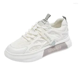 Walking Shoes Hollow Out White Sneakers Women 2024 Net Yarn Breathable Leisure Sport Girls Light Slippery Wear-resisting