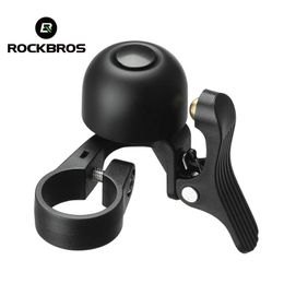 ROCKBROS Cycling Bicycle Bell Horn Handlebar Bike Alloy Ring Crisp Sound Warning Alarm For Safety Road Bike Accessories 240322