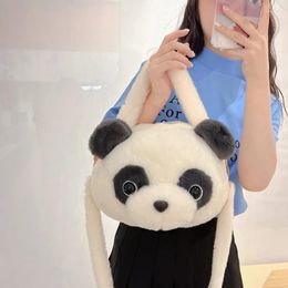 Shoulder Bags Panda Plush Handbag Soft Female Large Capacity Tote Bag For Women Girls