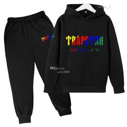 Designer Trapstar Tracksuit Baby Clothes Set Toddler Trapstar Jacket Loose Hooded Kid 2 Pieces Sets Boys Girls Youth Children Hoodies Trapstar Coat 778