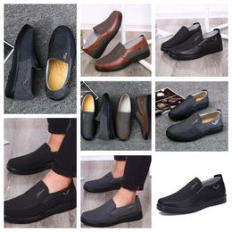 GAI comfort Men Shoes Black Shoes Round Toe party Outdoor banquet suit Men Business heel designer Shoes EUR 38-50 soft