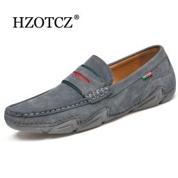 Shoes Genuine suede leather Men Loafers Casual Sneakers Shoes Men Driving Shoes Hot Sale Moccasins walking Shoe Footwear