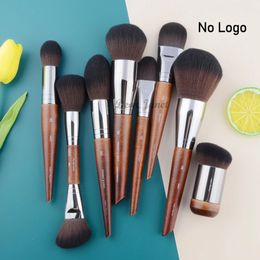 Natural wood Makeup brushes whole set Pro Powder Blusher sculpting Eyeshadow make up kit smudge highlighter eyebrow brush exquis 240314