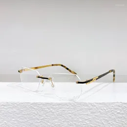Sunglasses Frames Rimless Vintage Glasses Frame For Prescription Arrival Unique Designer Eyeglasses Luxury Women Gafas Ladies Men