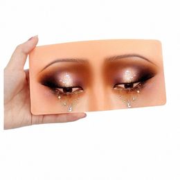 reusable 5D Cosmetic Makeup Practise Mask Board Pad Skin Eye Face Soluti Makeup Mannequin Silice for Training Supplies U7iJ#