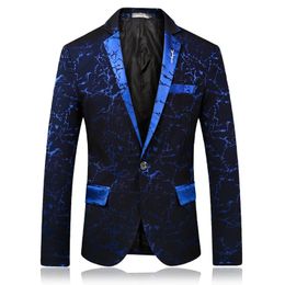 Men Spring High Quality Leisure Printing Business Suit/Male Slim Fit Fashion Tuxedo Mens Casual Blazers Jacket Size S-3XL 240309